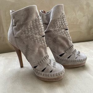 Free People Suede Heeled Booties - New (never worn)